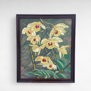 Vintažinis paveikslas „Geltonosios orchidėjos“